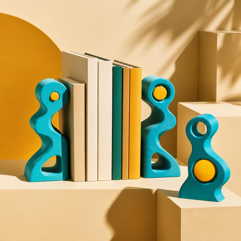 Apara-livros Arco, objeto impresso em 3D